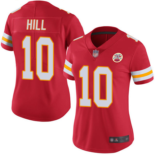 Women Kansas City Chiefs #10 Hill Tyreek Red Team Color Vapor Untouchable Limited Player Football Nike NFL Jersey->youth nfl jersey->Youth Jersey